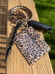 Leopard Bracelet Safety Wallet